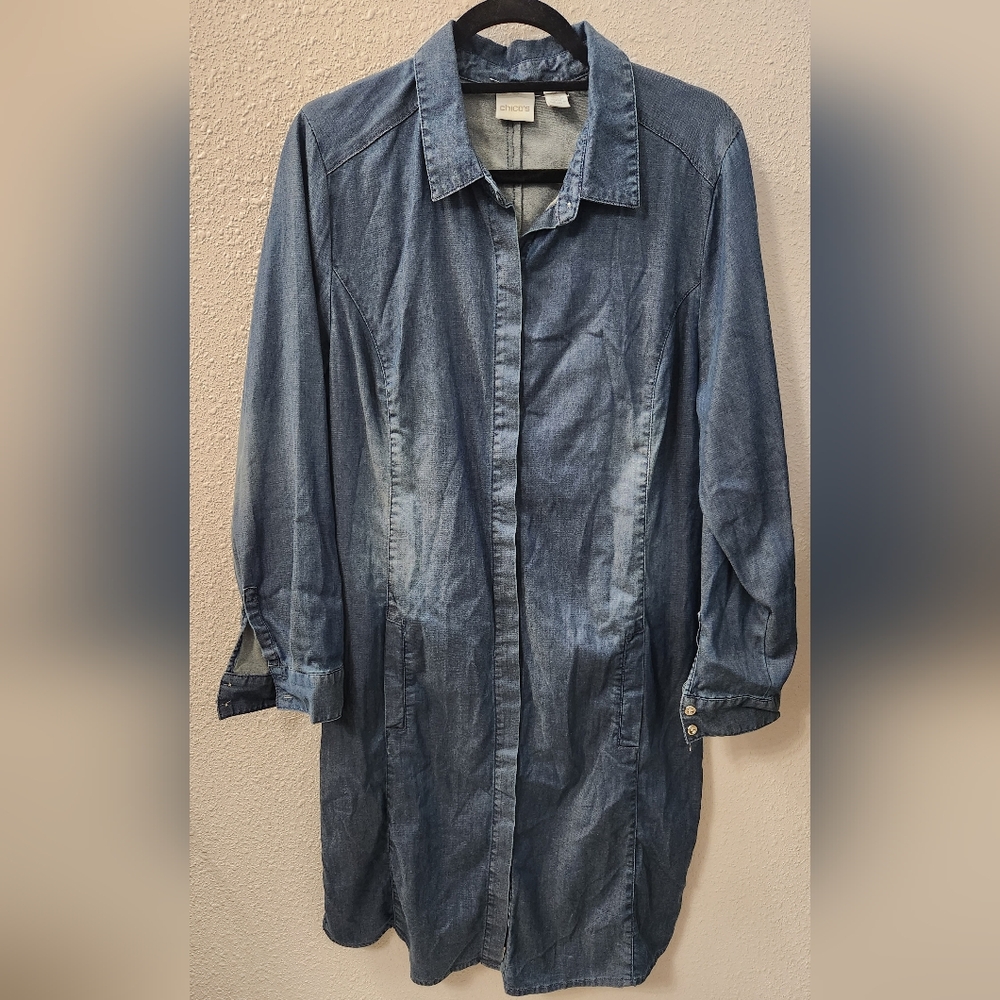 Denim Blue Shirt Dress